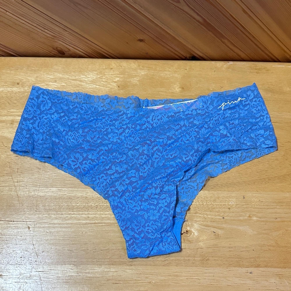PINK No Show Lace Cheekster Panties